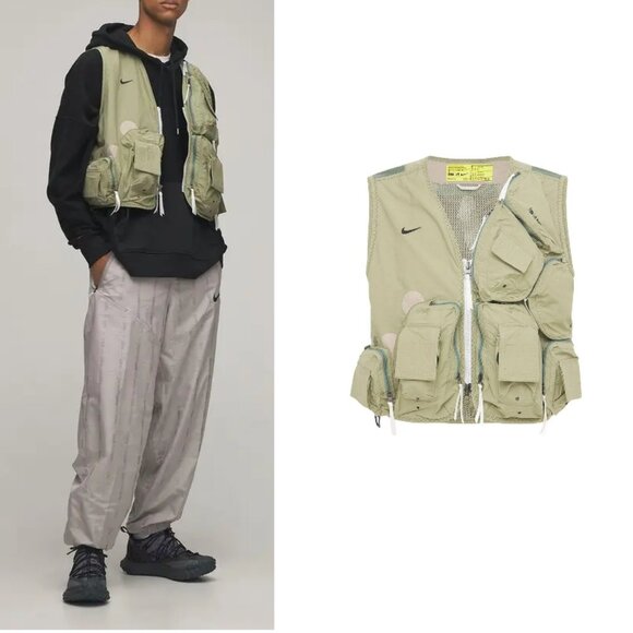 Nike Ispa Utility Vest in Khaki Green XS - Picture 1 of 5